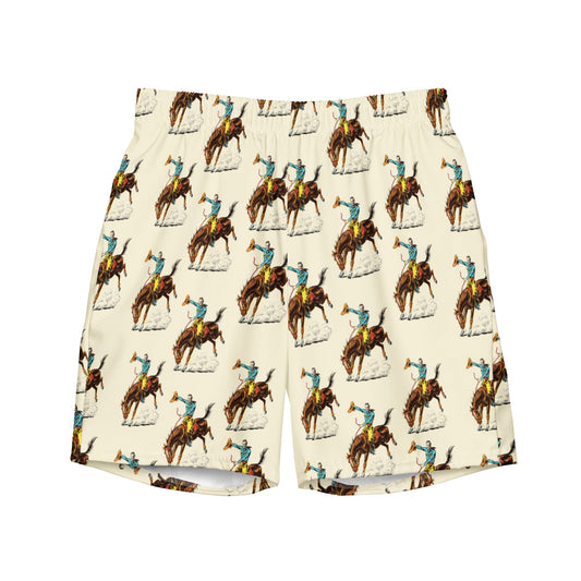 Baha Ranch Yeehaw Vintage Rodeo Men's Swim Trunks