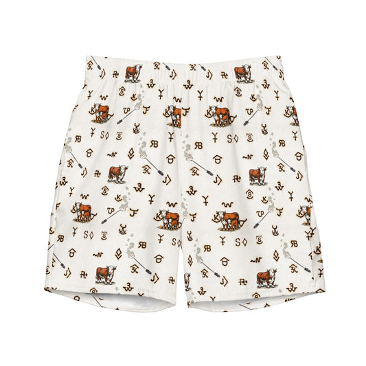 Baha Ranch YEEHAW Hereford Brands Swim Trunks