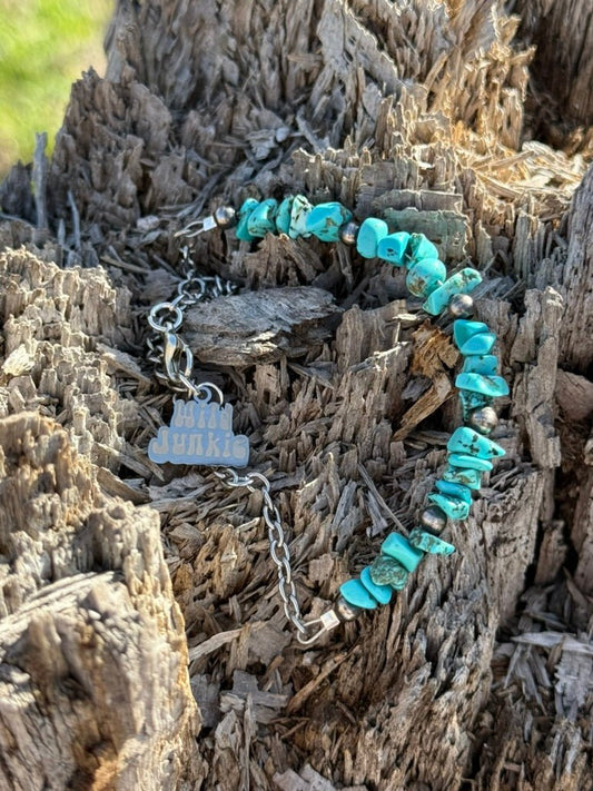 Authentic Turquoise Chips Chain Bracelet