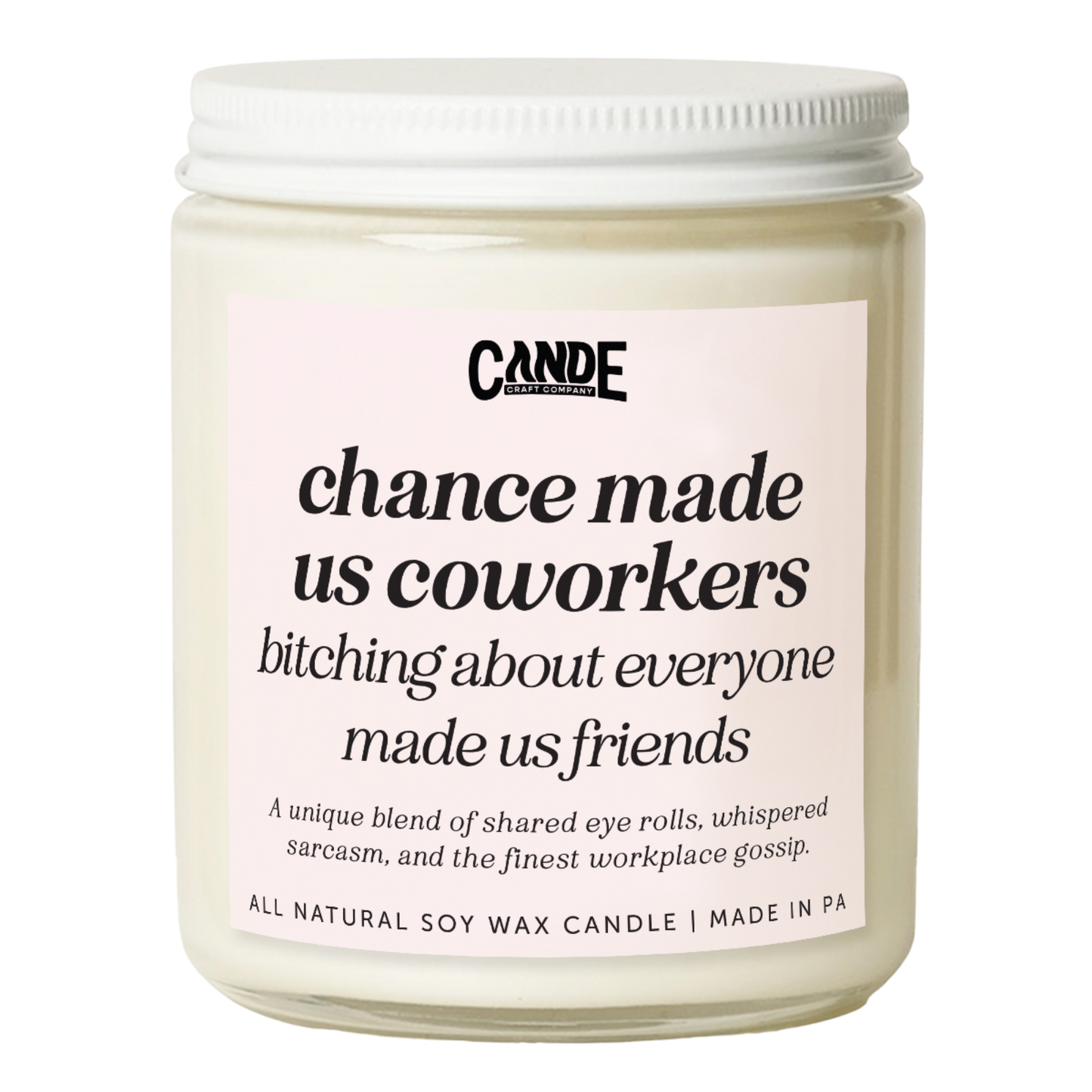 Chance Made Us Coworkers Bitching About Everyone Else Made us Friends Candle