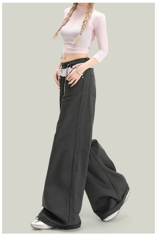 Women’s Vintage Lace Panel Casual Pants