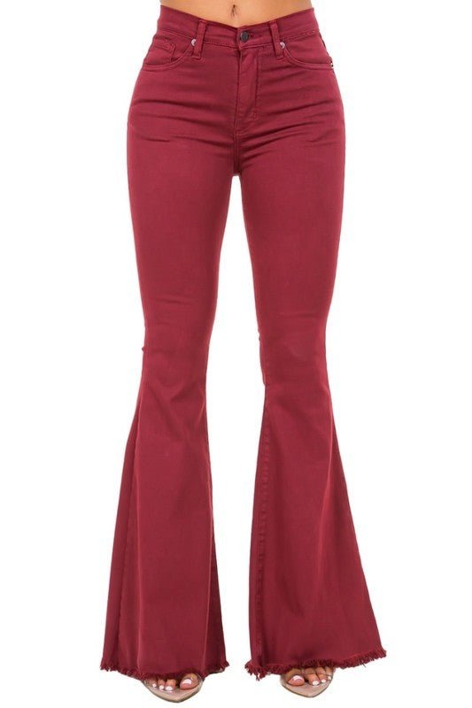 Bell Bottom Jean in Wine - Inseam 30" - Rustic Jade Designs Co