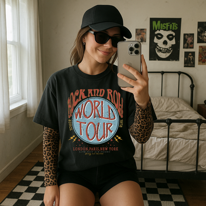 Rock and Roll World Tour Graphic Tee