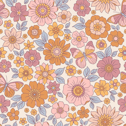 Retro Vintage Flowers Boho Dress