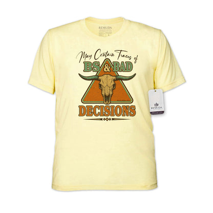 BS & Bad Decisions - Adult Unisex Western Tee T-Shirt
