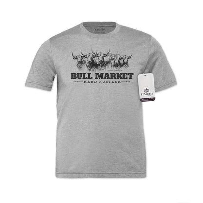 Bull Market Herd Hustler - Adult Unisex Western Tee T-Shirt