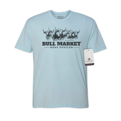 Bull Market Herd Hustler - Adult Unisex Western Tee T-Shirt