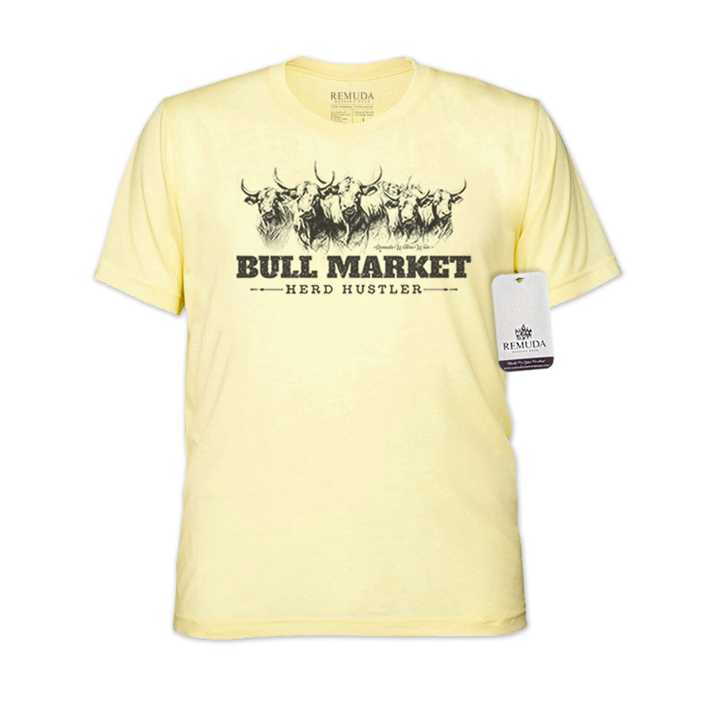 Bull Market Herd Hustler - Adult Unisex Western Tee T-Shirt