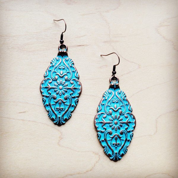 Burnished Filigree Copper Earrings - Rustic Jade Designs Co