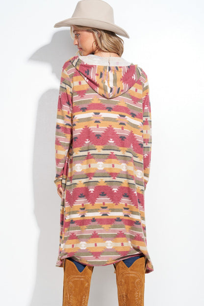 Aztec Hooded Cardigan Made in America
