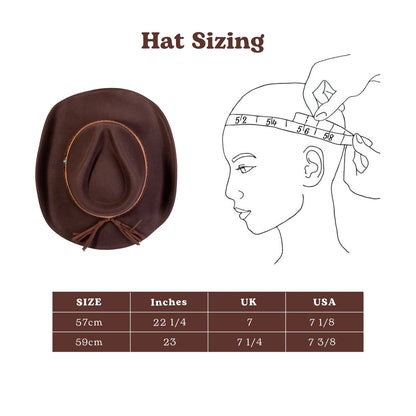 Canyon Dark Coffee Felt Cowboy Hat