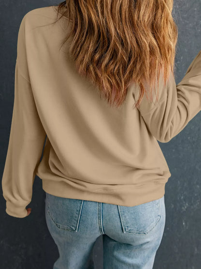 Halloween Floral Pumpkin Graphic Drop Shoulder Sweatshirt