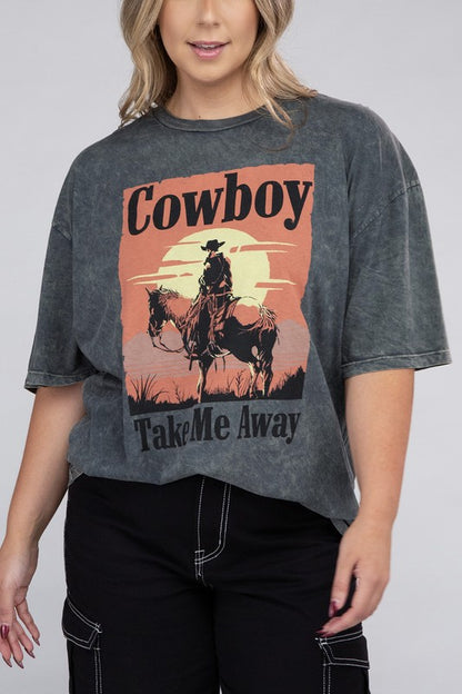 Plus Cowboy Take Me Away Graphic Top