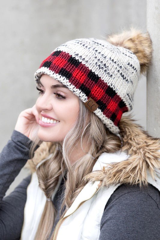 CC Buffalo Pom Beanie - Rustic Jade Designs Co