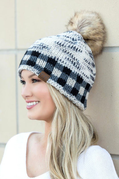 CC Buffalo Pom Beanie - Rustic Jade Designs Co