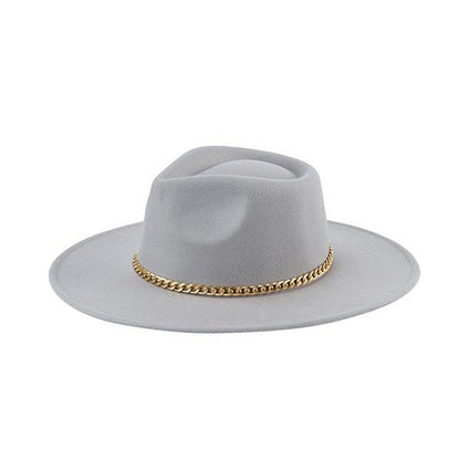 CHAIN BELT FEDORA HAT - Rustic Jade Designs Co