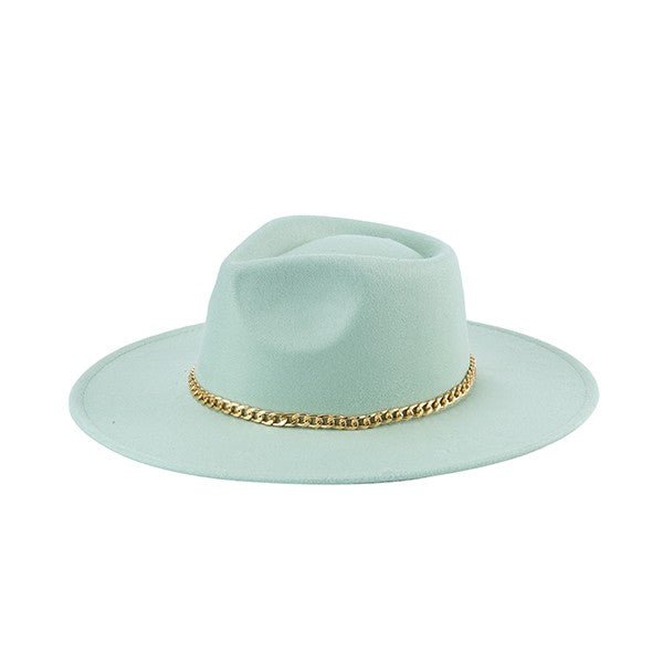 CHAIN BELT FEDORA HAT - Rustic Jade Designs Co