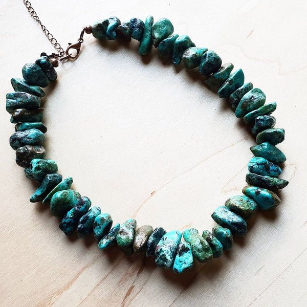 Chunky Turquoise Collar Necklace - Rustic Jade Designs Co