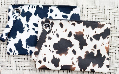 Cow Print Oversized Everyday Clutch - Rustic Jade Designs Co