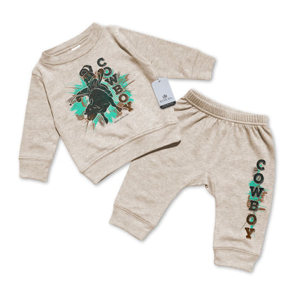Cowboy Rodeo Bull Rider - Infant 2 Piece Sweatsuit