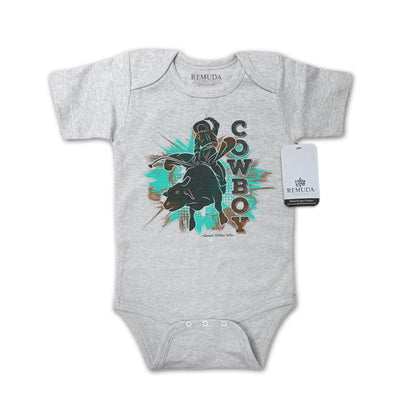 Cowboy Bull Rider - Infant Kids One Piece Western Romper