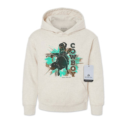 Cowboy Rodeo Bull Rider - Youth Western Pullover Hoodie