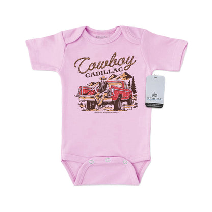 Cowboy Cadillac - Infant Kids One Piece Western Romper