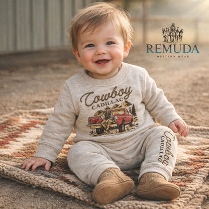 Cowboy Cadillac - Infant Western 2 Piece Sweatsuit