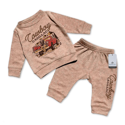 Cowboy Cadillac - Infant Western 2 Piece Sweatsuit
