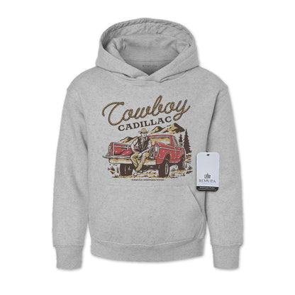 Cowboy Cadillac - Youth Western Pullover Hoodie