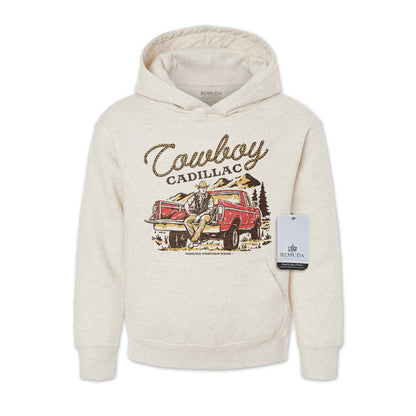Cowboy Cadillac - Youth Western Pullover Hoodie