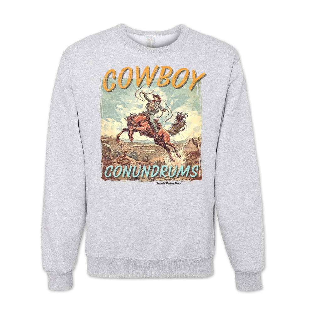 COWBOY CONUNDRUMS Western Adult Unisex Sweatshirt