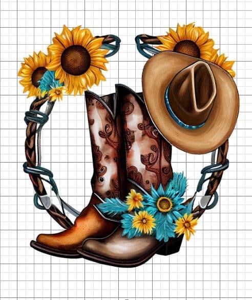 Cowgirl boots Western sublimation transfer Paper - Rustic Jade Designs Co