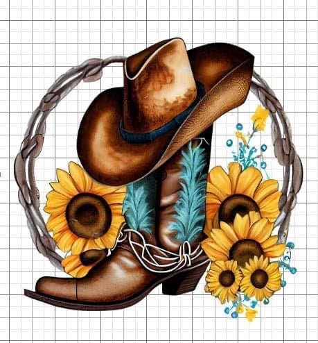 Cowgirl boots Western sublimation transfer Paper - Rustic Jade Designs Co