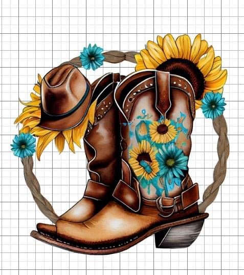Cowgirl boots Western sublimation transfer Paper - Rustic Jade Designs Co