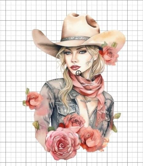 Cowgirl Western sublimation transfer Paper - Rustic Jade Designs Co