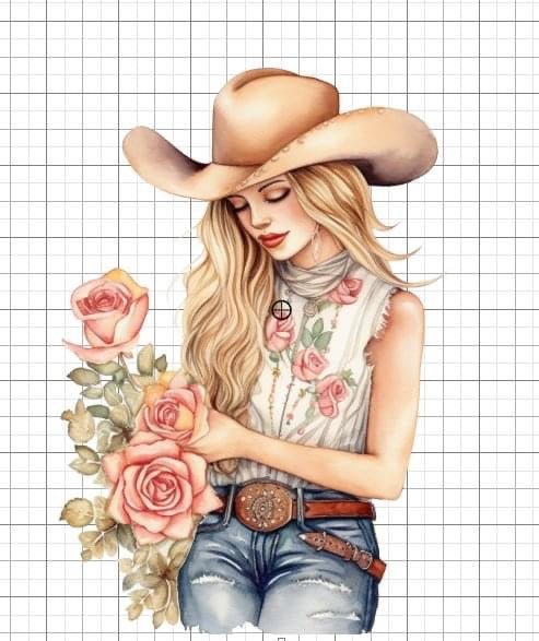 Cowgirl Western sublimation transfer Paper - Rustic Jade Designs Co