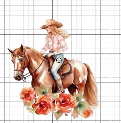 Cowgirl Western sublimation transfer Paper - Rustic Jade Designs Co