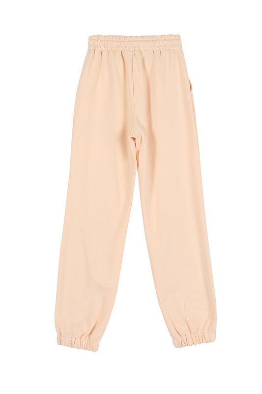 Cream sweat jogger pant - Rustic Jade Designs Co