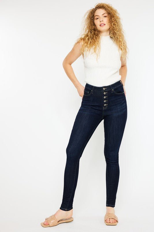 Curvy Fit High Rise Super Skinny Jeans - Rustic Jade Designs Co