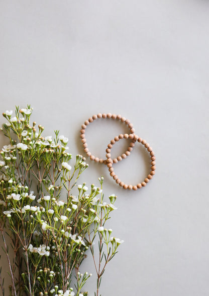 Cypress Wood || Adult Beaded Stretch Bracelet