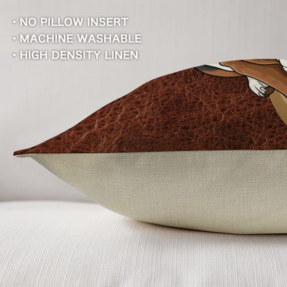 Baha Ranch Basset Hound This is My Happy Face Throw Pillow Case Made in America