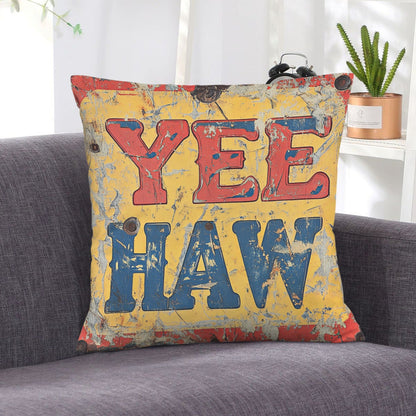 Baha Ranch YEEHAW Vintage Western Velvety Soft Pillow Case Made in America