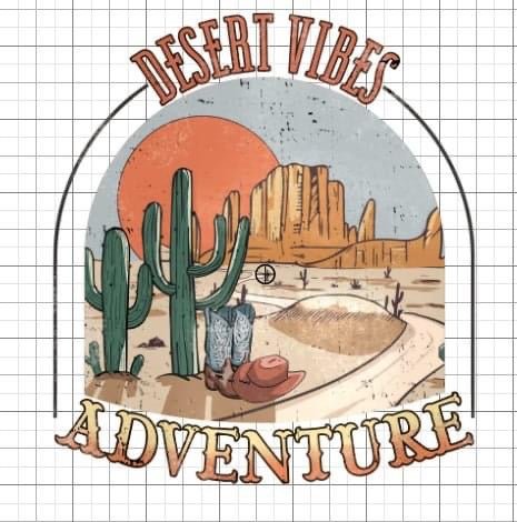 Desert vibes Western sublimation transfer Paper - Rustic Jade Designs Co