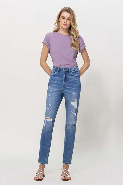 Distressed Mom Jeans - Rustic Jade Designs Co