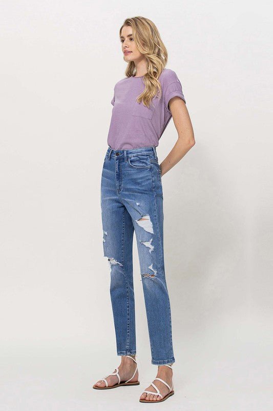 Distressed Mom Jeans - Rustic Jade Designs Co