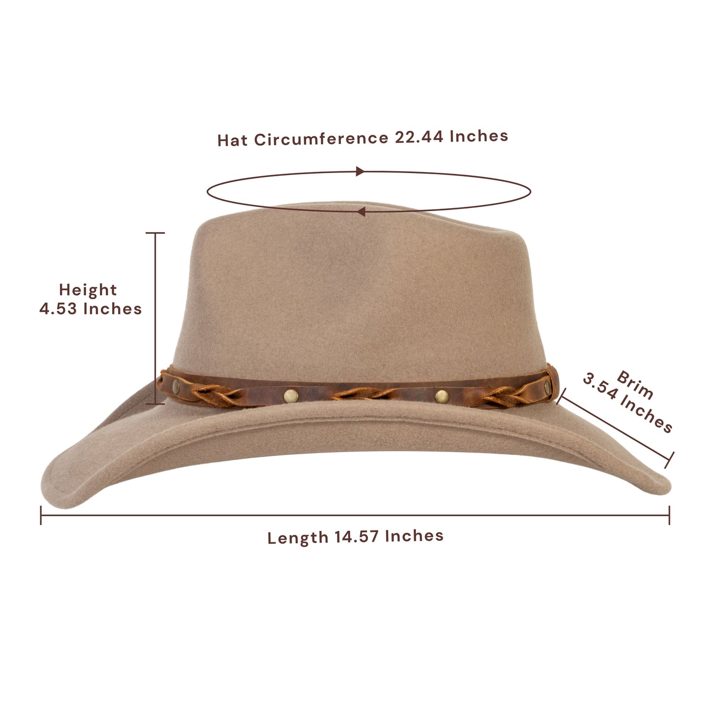Driftwood Tan Felt Cowboy Hat