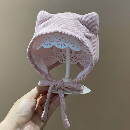 Pink Baby Autumn Winter Hat Cute Car Ear Beanie Hat Cotton Ear Protection Toddler Hat for Boys Girls,2-15 Months