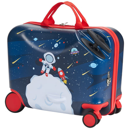 Ride-on Luggage 18-inch Lightweight Kids Scooter Suitcase with Wheels
