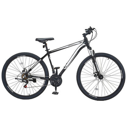 Mountain Bike, 29 inch MTB Bicycle with Front Suspension, 21 Speeds SHIMANO Twist Shifting, Comfort Saddle, Dual Disc Brakes, Aluminum Alloy Frame, Adult Sport Cycling Bicycle Trail Snow